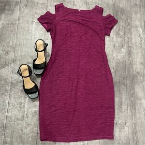 J. Taylor Cold Shoulder Purple/Majenta Dress